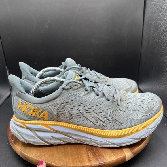 Hoka One One Clifton 8 Men\'s Size 11.5 D Goblin Gray Shoes Sneakers 1119393 GBMS main image 6
